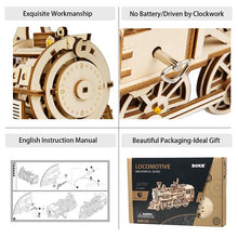 Lade das Bild in den Galerie-Viewer, ROKR 3D-Holz-Puzzle Locomotive Modellbausatz