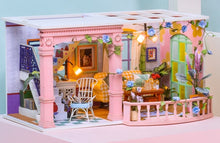 Lade das Bild in den Galerie-Viewer, ROBOTIME bastelset Miniatur Puppenhaus Kit DIY Holz Haus Süßer Patio DGF01
